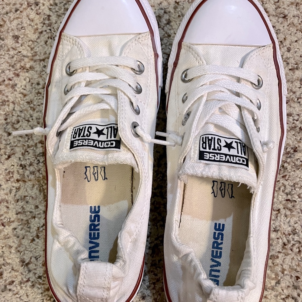 Women’s size 8 off-white Converse slip-ons